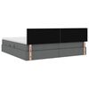 vidaXL Cama con almacenamiento y colch&oacute;n Gris oscuro 200 x 200 cm