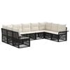 vidaXL Conjunto de sof&aacute;s de jard&iacute;n 9 pcs Negro rat&aacute;n sint&eacute;tico