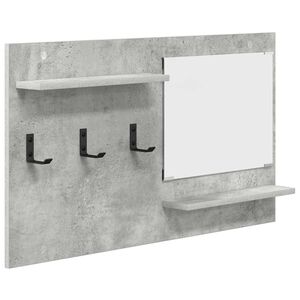 vidaXL Perchero de pared con estante Gris Concreto 90 x 10 x 50 cm