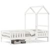vidaXL Estructura de cama con techo madera pino blanca 75x190 cm