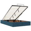 vidaXL Estructura de cama otomana colch&oacute;n terciopelo azul oscuro