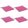 vidaXL Cojines de Asiento de 4 Piezas SOEST 4 uds. 100% Poli&eacute;ster Rosa
