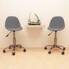 vidaXL Sillas de comedor giratorias 2 unidades tela gris claro