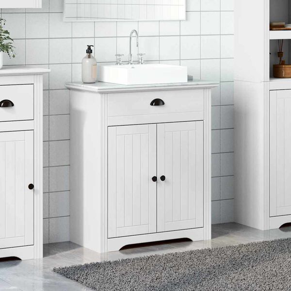 vidaXL Mueble de lavabo de ba&ntilde;o BODO blanco 70x35x80 cm