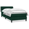 vidaXL Cama box spring con colch&oacute;n terciopelo verde oscuro 80x220 cm