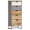 vidaXL Cajonera de madera maciza de mango 45x30x105 cm