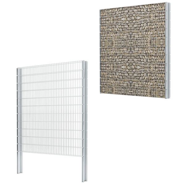 vidaXL Ganchos para gaviones 100 uds acero