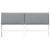 vidaXL Cabecero tapizado Gris Claro 200 cm Madera de pino macizo
