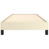 vidaXL Estructura de cama sin colch&oacute;n cuero sint&eacute;tico crema 90x200 cm