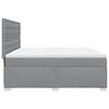 vidaXL Cama box spring con colch&oacute;n tela gris claro 200x200 cm
