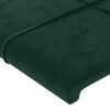 vidaXL Cabecero con orejas de terciopelo verde oscuro 103x23x118/128cm
