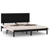 vidaXL Estructura de cama madera maciza negro Supe King 180x200 cm