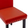 vidaXL Sillas de comedor 4 unidades de tela color vino tinto PVC