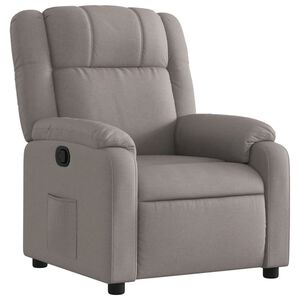 vidaXL Sill&oacute;n reclinable de tela gris taupe