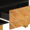 vidaXL Mesitas de noche 2 uds madera maciza de mango marrón y negro