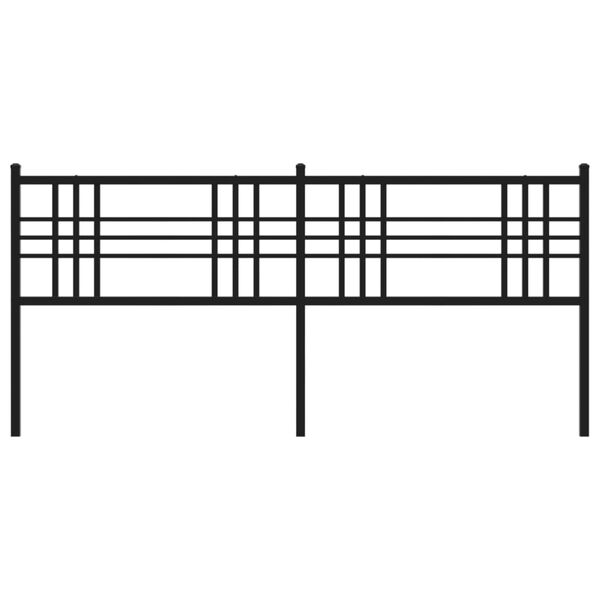 vidaXL Cabecero de repuesto de metal negro 193 cm