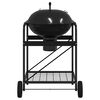 vidaXL Parrilla al aire libre con rueda Negro 91 x 71 x 107 cm Metal
