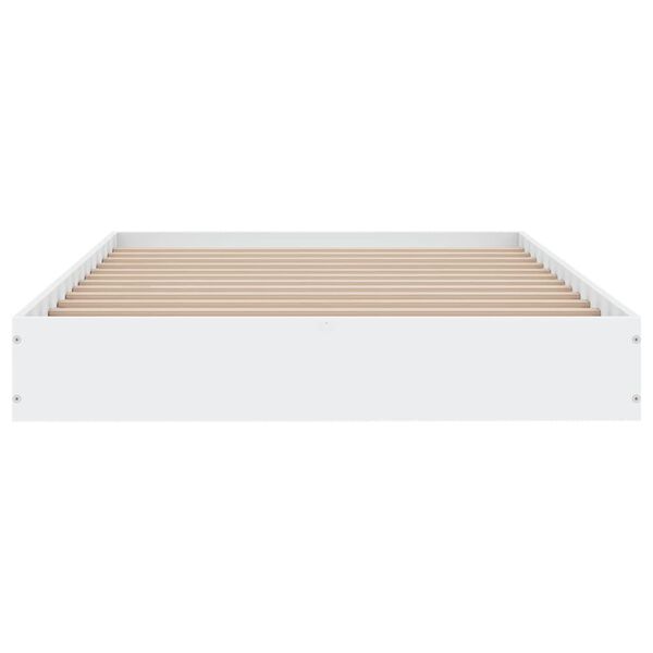 vidaXL Estructura de cama madera de ingenier&iacute;a blanca 100x200 cm