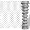 vidaXL Valla de tela met&aacute;lica acero galvanizado plateado 25x1 m