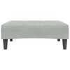 vidaXL Sof&aacute; cama de 2 plazas con taburete terciopelo gris claro