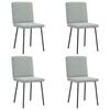 vidaXL Sillas de comedor 4 unidades terciopelo gris claro