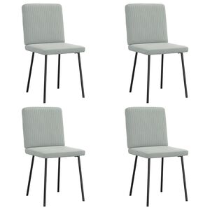 vidaXL Sillas de comedor 4 unidades terciopelo gris claro
