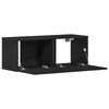 vidaXL Gabinete de TV 2 pcs Roble Negro 80 x 30 x 30 cm