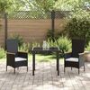 vidaXL Conjunto de Comedor de Jard&iacute;n con coj&iacute;n 3 pcs Negro