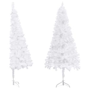 vidaXL &Aacute;rbol de Navidad artificial de esquina blanco 240 cm PVC