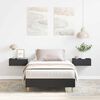 vidaXL Estructura de cama sin colchón madera negra 100x200 cm