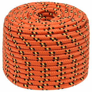vidaXL Cuerda multiusos 14 mm 50 m Naranja PP 1275 kg Carga m&aacute;x.