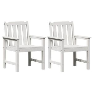 vidaXL Silla de comedor de jardín. 2 pcs Blanco 65.5 x 59 x 88cm HDPE