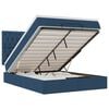 vidaXL Estructura de cama otomana con colch&oacute;n tela azul 140x190cm