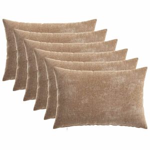 vidaXL Funda de almohada 6 uds. HEERLEN Marr&oacute;n 30 x 50 cm
