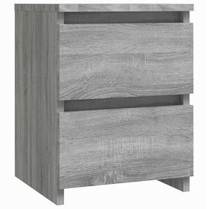 vidaXL Mesita de noche Sonoma gris, 30x30x40 cm, madera de ingenier&iacute;a