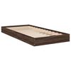 vidaXL Estructura de cama sin colch&oacute;n madera marr&oacute;n roble 75x190 cm