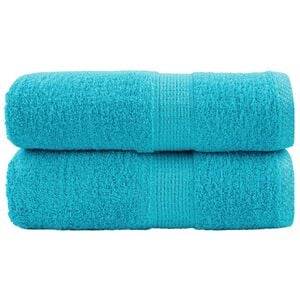 vidaXL Toallas de mano premium SOLUND, 2 unidades, turquesa, 30 x 30 cm, 600 g/m&sup2;