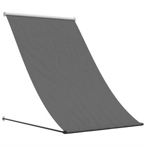 vidaXL Toldo retr&aacute;ctil de tela y acero gris antracita 100x150 cm