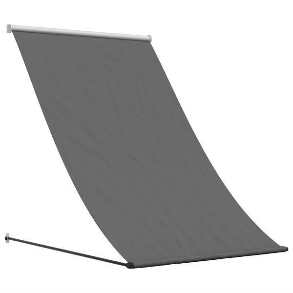 vidaXL Toldo retr&aacute;ctil de tela y acero gris antracita 100x150 cm