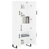 vidaXL Aparador alto madera contrachapada blanco 69,5x34x180 cm