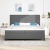 vidaXL Cama tipo Box Spring Gris claro y blanco. 203 x 200 x 128 cm