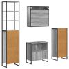 vidaXL Juego de muebles de ba&ntilde;o Gris Sonoma Madera de ingenier&iacute;a