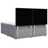 vidaXL Cama box spring con colch&oacute;n tela gris claro 180x200 cm