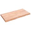 vidaXL Tablero mesa madera roble tratada marr&oacute;n claro 120x60x(2-6) cm