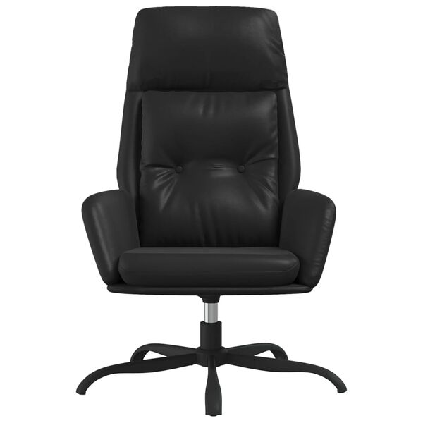 vidaXL Sill&oacute;n de relax de cuero sint&eacute;tico negro