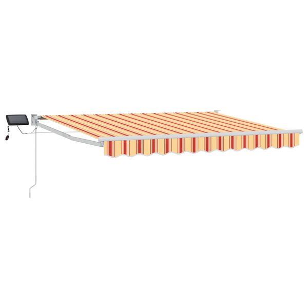 vidaXL Toldo manual retr&aacute;ctil con LEDs Multicolor 3,5 x 2 m