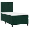 vidaXL Cama box spring con colch&oacute;n terciopelo verde oscuro 90x190 cm
