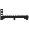 vidaXL Estructura de cama madera de ingenier&iacute;a y metal negro 90x200 cm