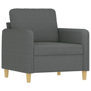 vidaXL Sill&oacute;n de tela gris oscuro 60 cm