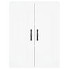 vidaXL Aparador alto madera contrachapada blanco 69,5x34x180 cm